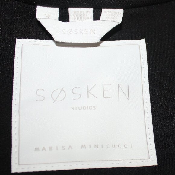 Sosken Studios GOBIN - Neoprene Short Jacket Black open front women's Size 3 - Picture 8 of 10